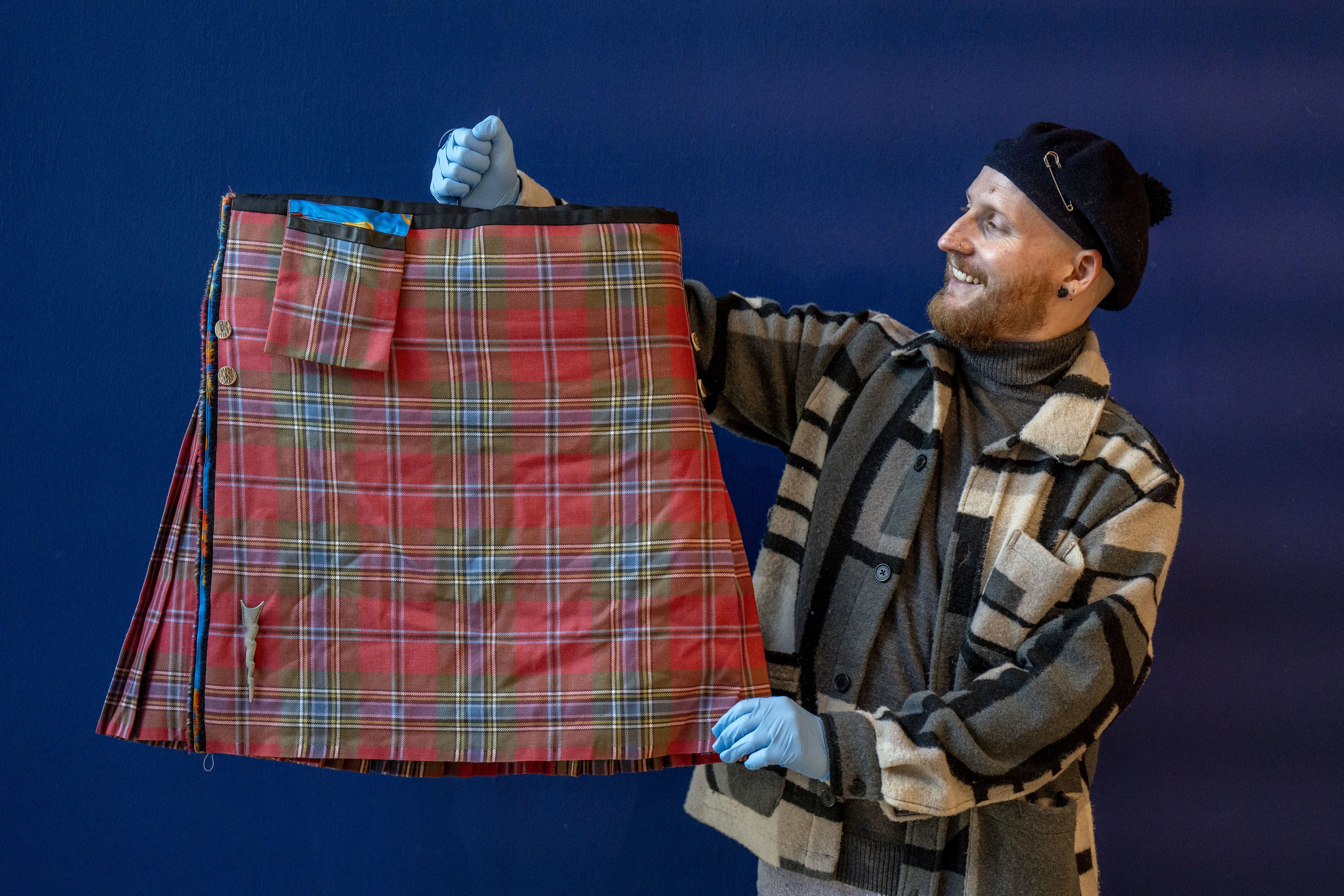 The kilt will become part of the People’s Tartan collection at the V&A Dundee (Jane Barlow/PA)