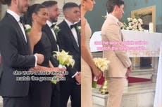 Bride and groom go viral for breaking wedding tradition - and their followers love it
