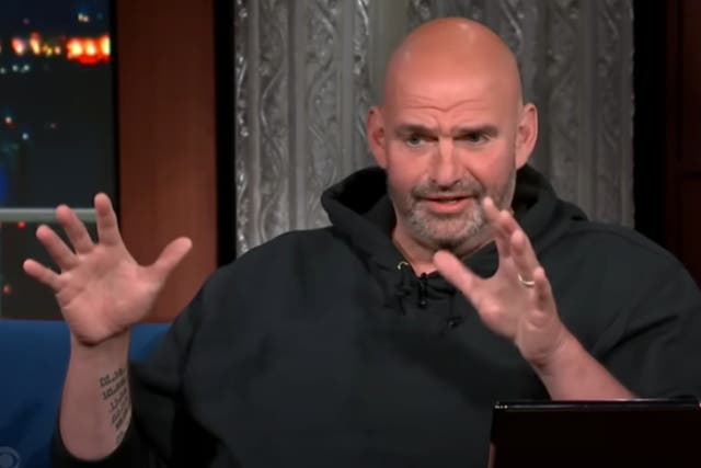 <p>John Fetterman slammed Republicans during an appearance on The Late Show on CBS</p>