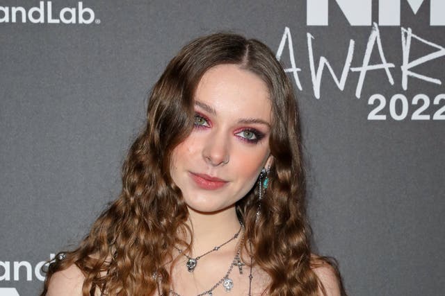 <p>Holly Humberstone attends the NME Awards 2022 at O2 Academy Brixton on March 02, 2022</p>