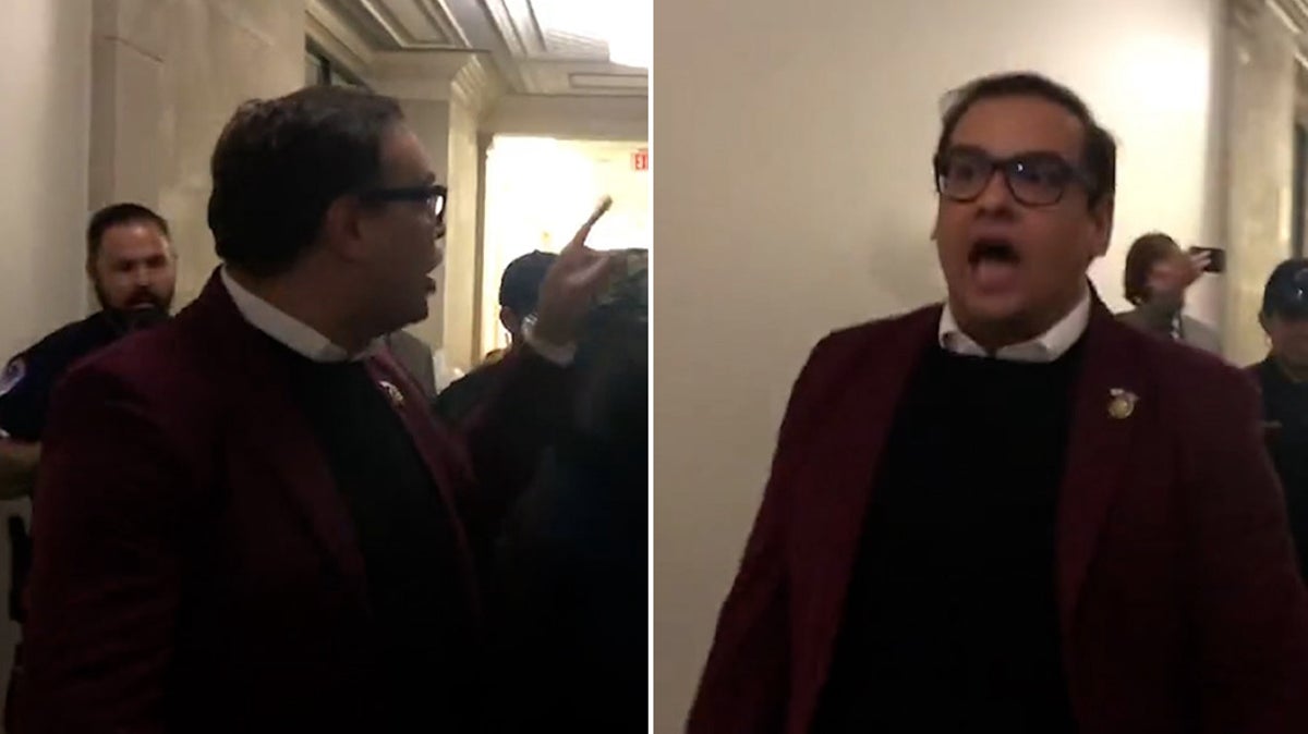 George Santos in screaming match with protester over Israel policy: ‘You are human scum’