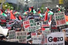 Israel-Hamas war live: Thousands of pro-Palestine protesters march in London as UN warns water has run out in Gaza