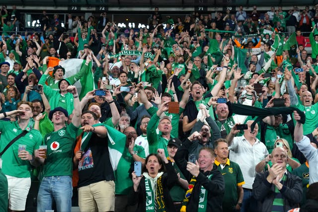 <p>Ireland fans have adopted ‘Zombie’ as a rugby anthem </p>