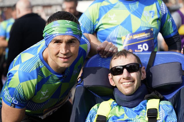 Kevin Sinfield, left, has helped close friend Rob Burrow become a rugby union convert (Danny Lawson/PA)