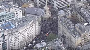 Watch: Thousands of pro-Palestine protesters march through London 