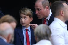 Prince George matches with father William as pair cheer on Wales at Rugby World Cup