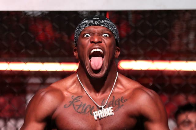 <p>KSI at the weigh-in before his fight with Tommy Fury</p>