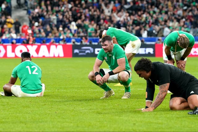 <p>Ireland were heartbroken in defeat </p>