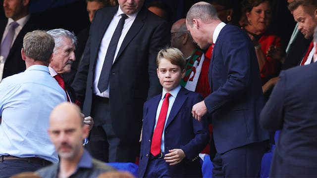 <p>Prince George and Prince William attend the Rugby World Cup in France</p>