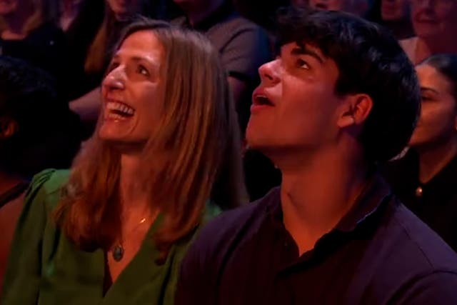 <p>Krishnan Guru-Murthy’s son cringes with embarrassment during Strictly live show</p>