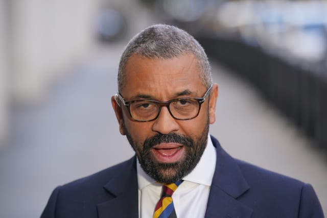 <p>Foreign secretary James Cleverly stressed UK backing for Israel on Sunday </p>
