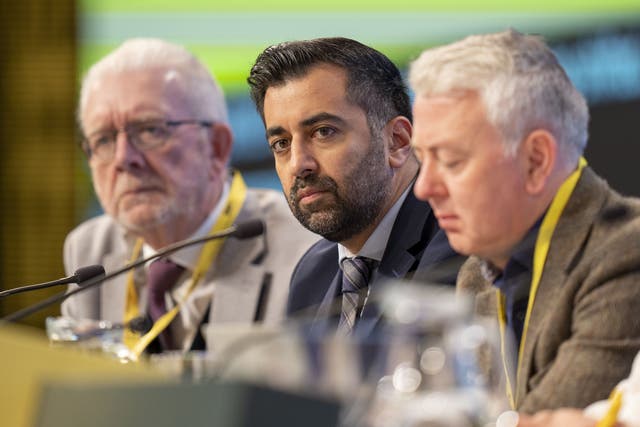 First Minister Humza Yousaf’s plans for independence were due to be put before SNP members at the party conference (Jane Barlow/PA)