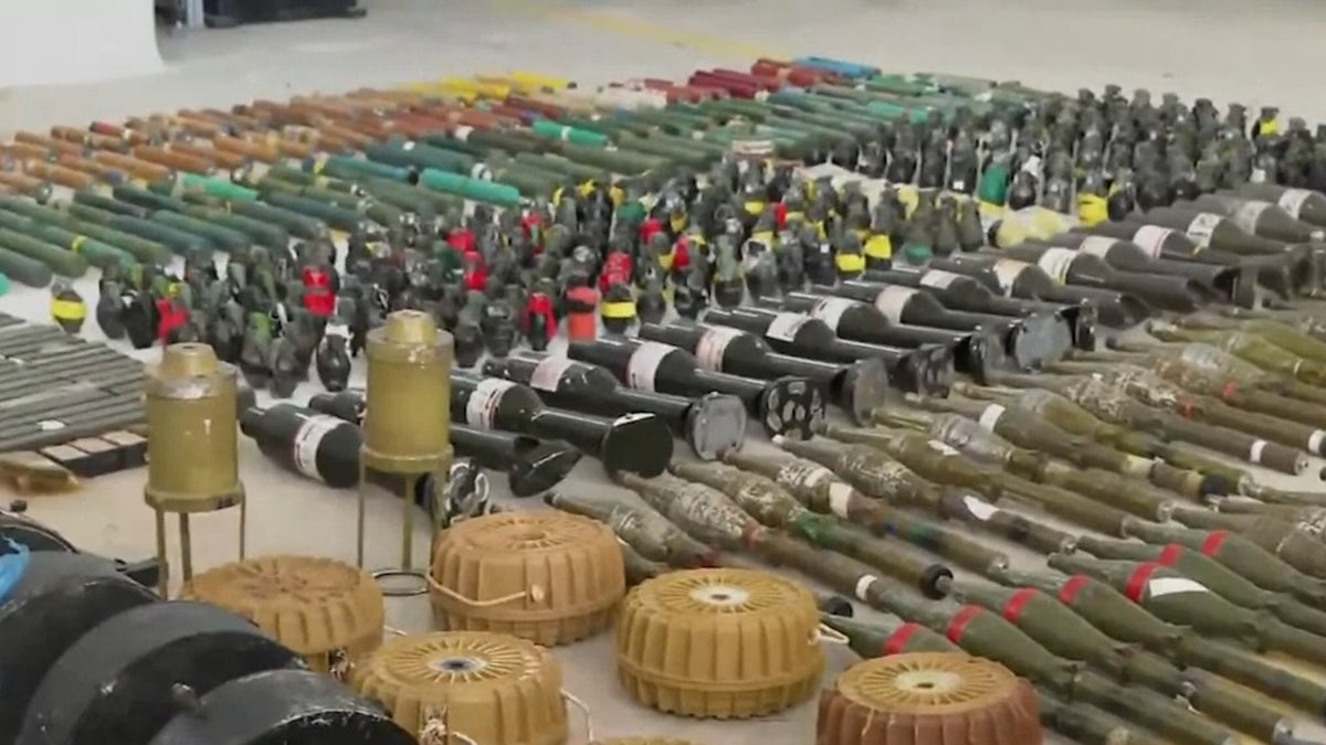 IDF reveals enormous arsenal of Hamas weapons after raid | News |  Independent TV
