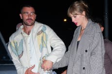 Taylor Swift and Travis Kelce photographed holding hands for the first time