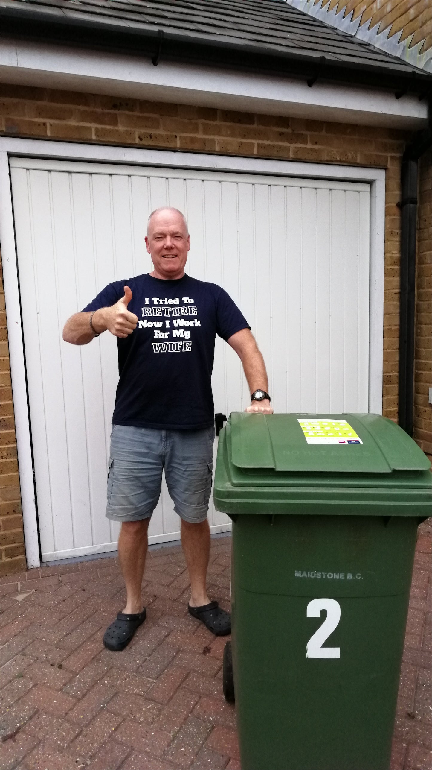 Tim Spencer with his new bin