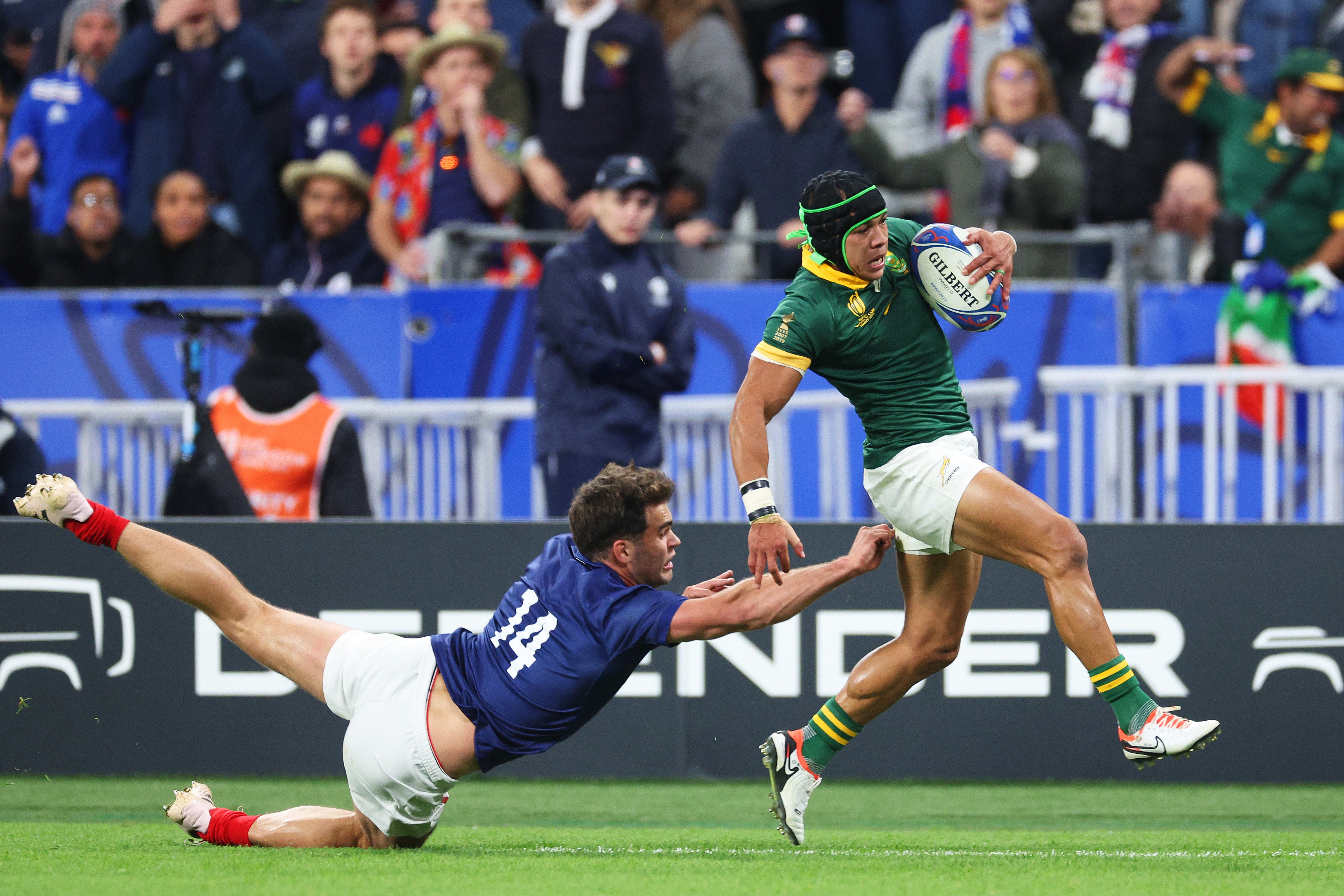 Cheslin Kolbe scored a try in a mesmerising first half