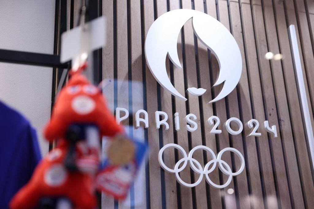 The official Paris 2024 shop in Les Halles shopping mall in the city