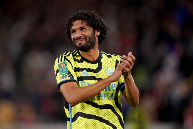 Mohamed Elneny is the longest-serving player in Arsenal’s squad. (John Walton/PA)