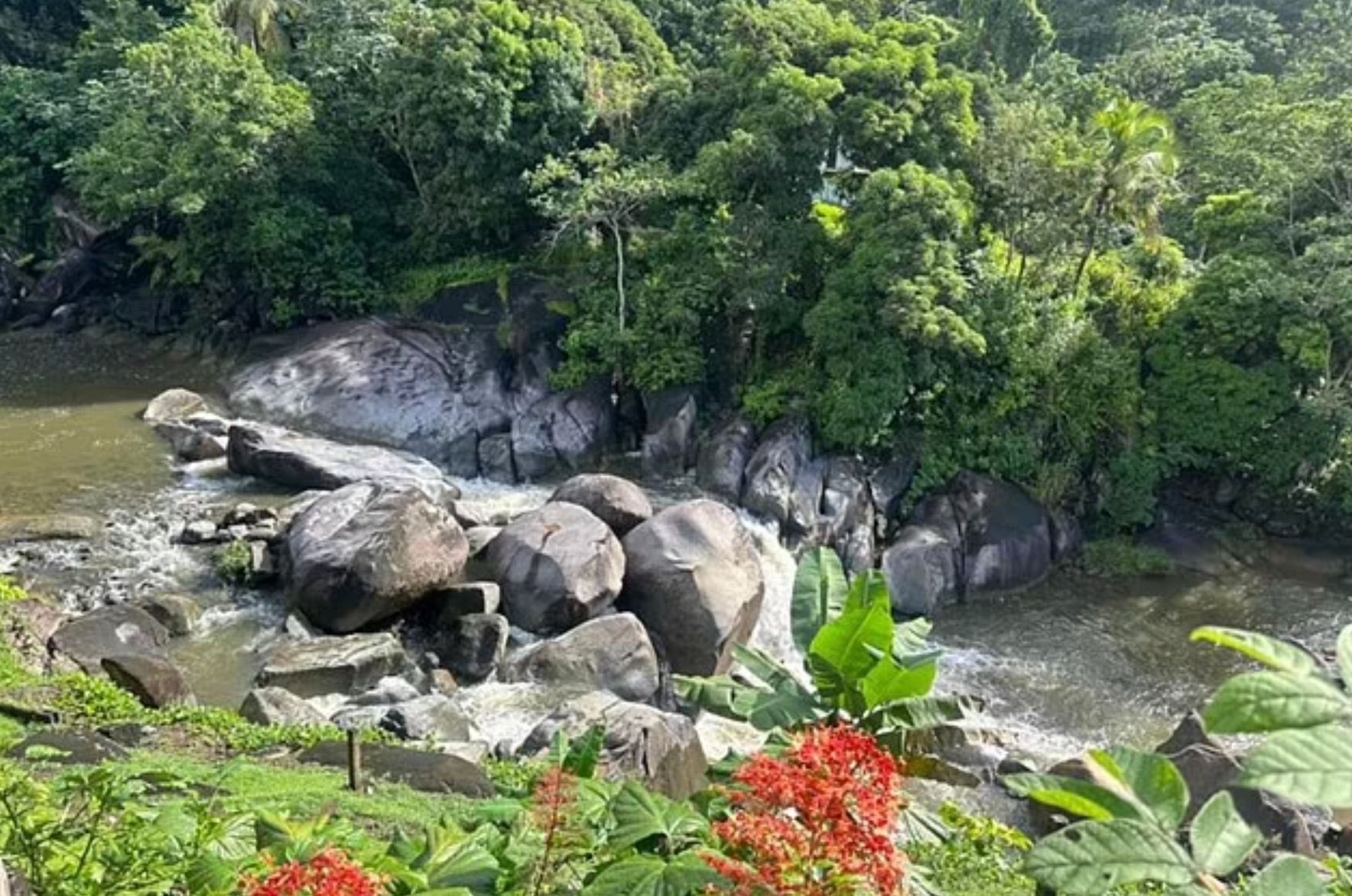 Her body was found near a rocky section of the river