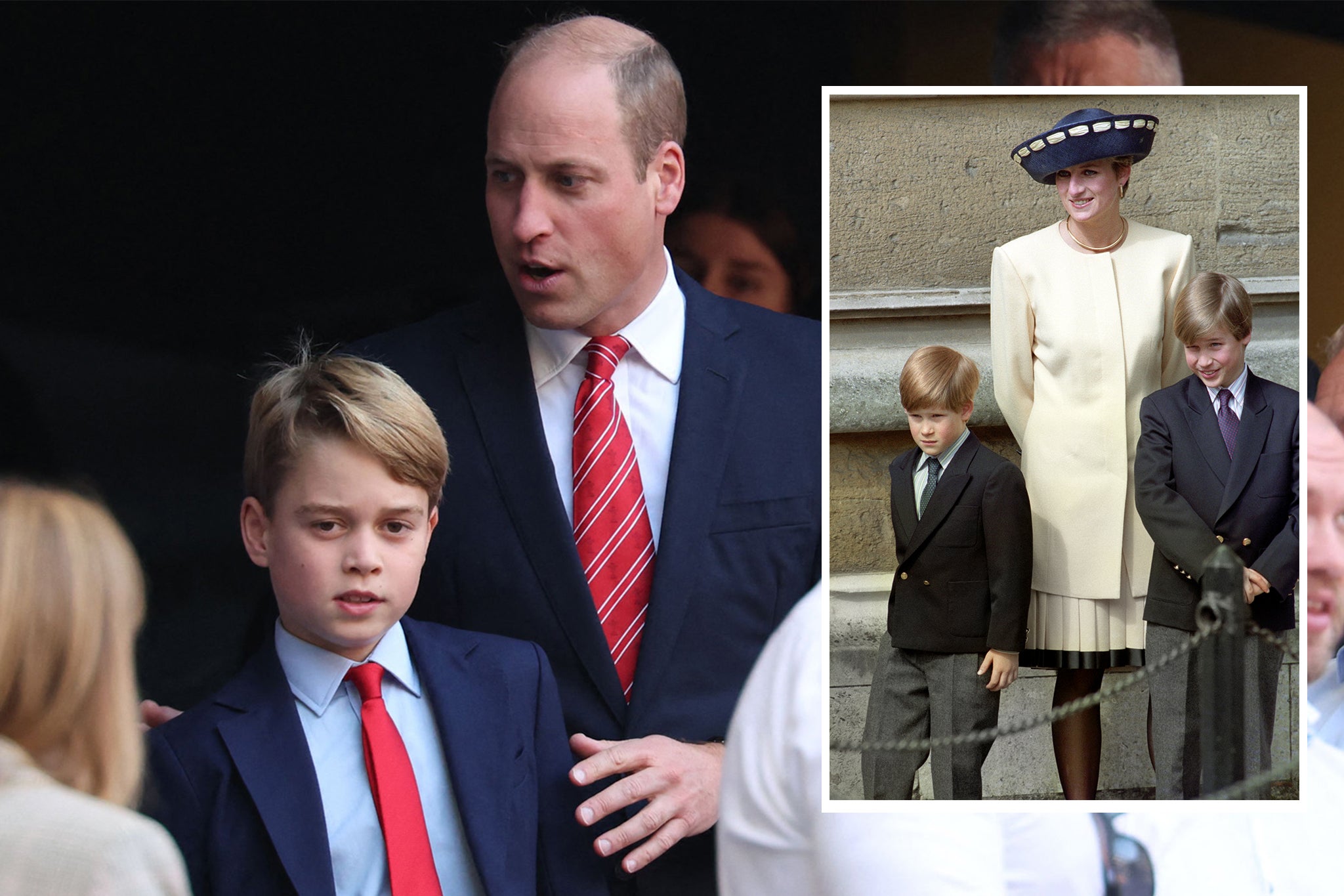 Like father like son: George twins with his father Prince William