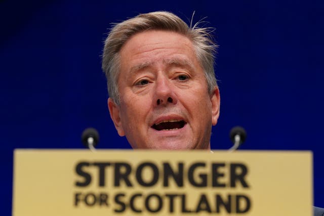 Keith Brown, depute leader of the Scottish National Party, during the SNP conference in Aberdeen (Andrew Milligan/PA)