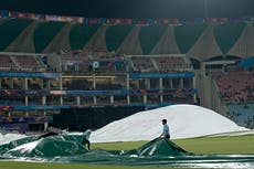 Fans scurry for cover at Australia-Sri Lanka World Cup match as dust storm rips banners off stadium roof