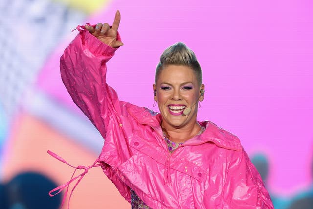 <p>Pink during her Summer Carnival tour</p>