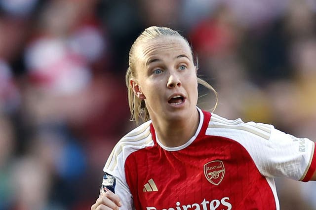 Beth Mead returned to action with Arsenal in Sunday’s 2-1 win over Aston Villa (Nigel French/PA)