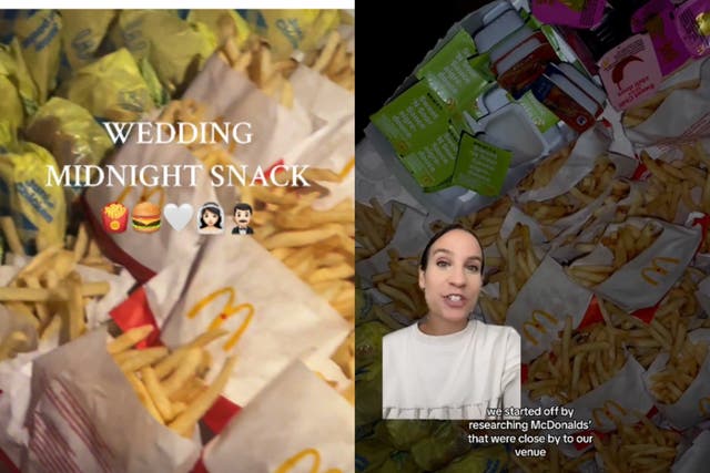 <p>Bride shocks wedding guests by catering McDonald’s for a midnight snack</p>