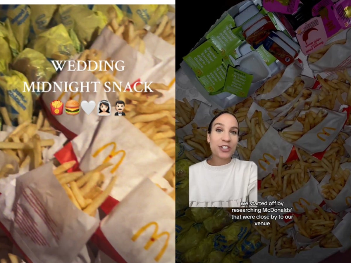 Bride shocks wedding guests with McDonald’s catering