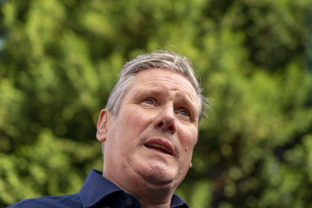 Labour leader Sir Keir Starmer during a rally following Scottish Labour’s win in Rutherglen and Hamilton West by-election. Picture date: Friday October 6, 2023.