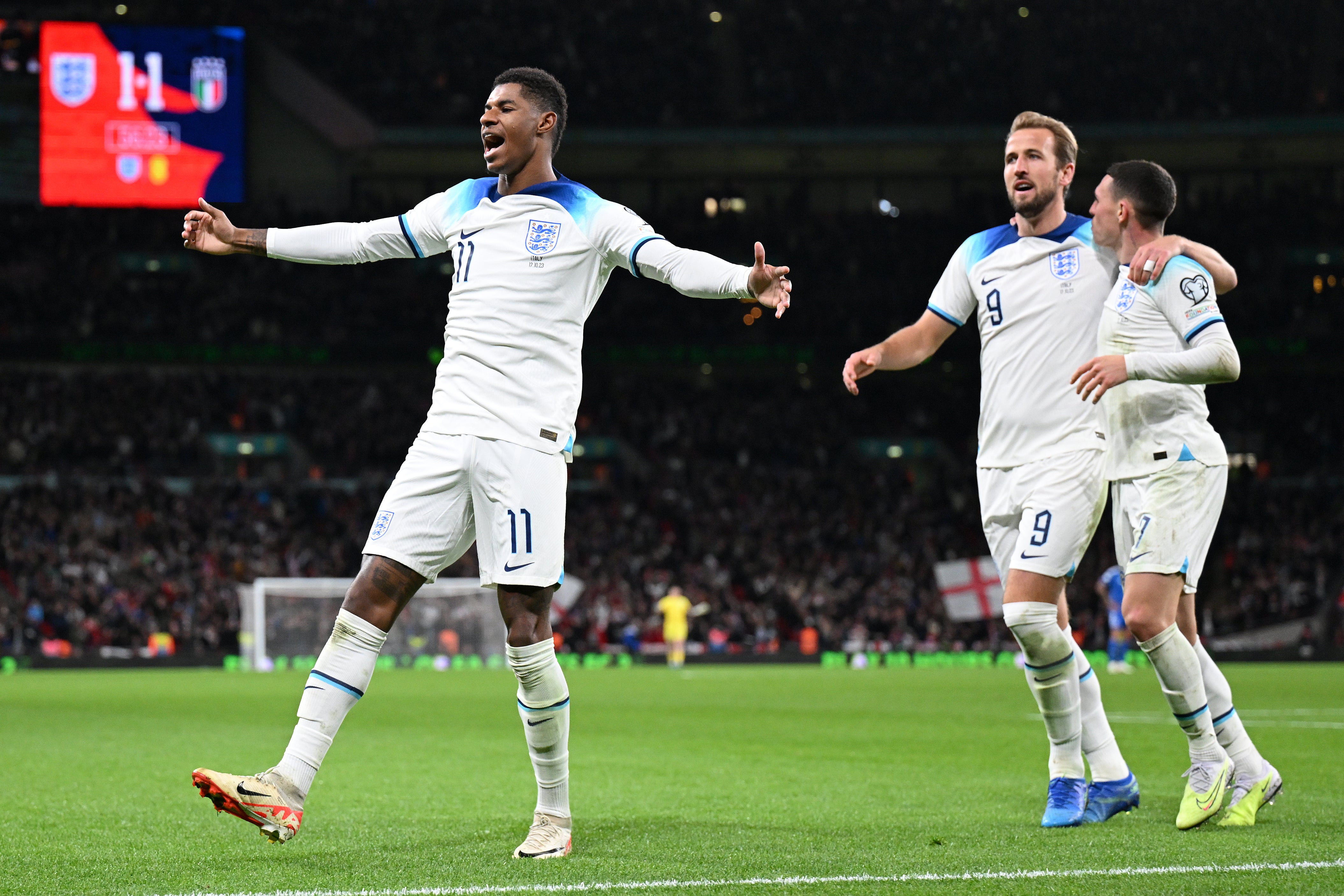 England vs Italy result and player ratings as Harry Kane and Marcus  Rashford lead devastating attack | The Independent