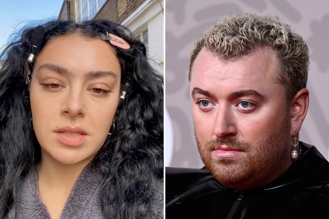 <p>Charli XCX and Sam Smith</p>