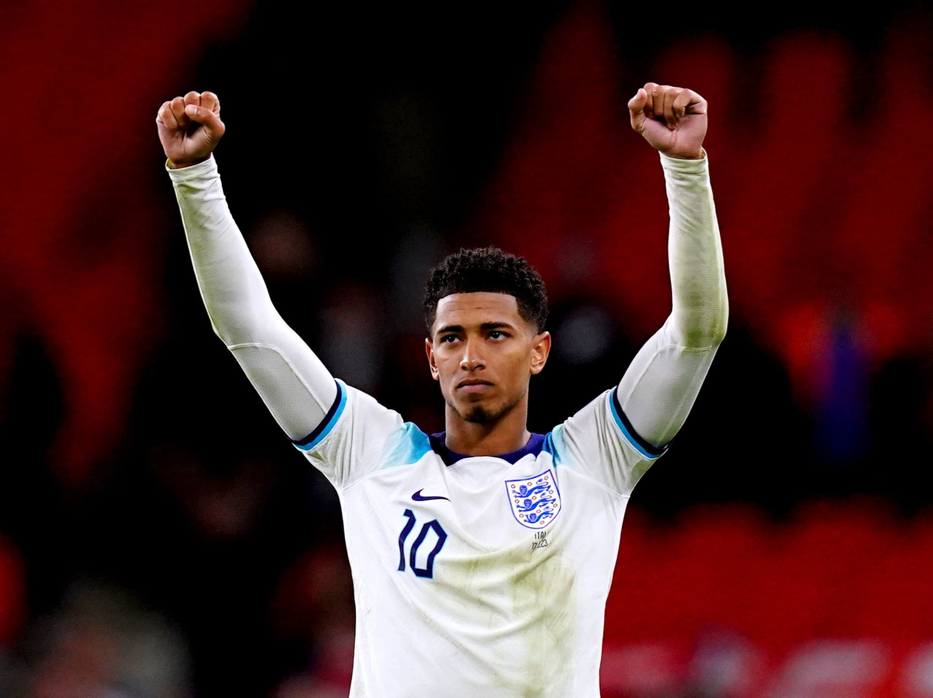 England’s Jude Bellingham celebrates at Wembley