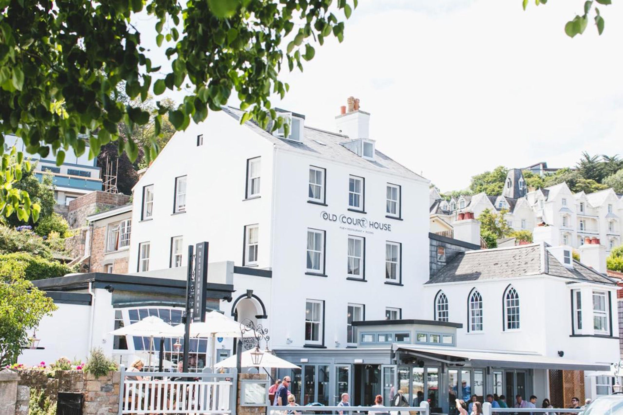 Dine at the Old Court House’s pub, restaurant or outdoor terrace