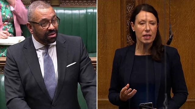 <p>Cleverly slams Labour MP Debbie Abrahams after she accuses him of having ‘issues’ with immediate Gaza ceasefire.</p>