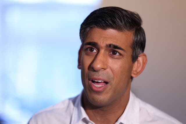 Prime Minister Rishi Sunak has declined to condemn Tory candidate Andrew Cooper’s comments about out-of-work parents, ahead of the Tamworth and Mid Bedfordshire by-elections (Hollie Adams/PA)
