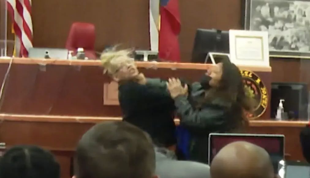 Anna Machado (left) brawled with the mother of her daughter’s accused killer