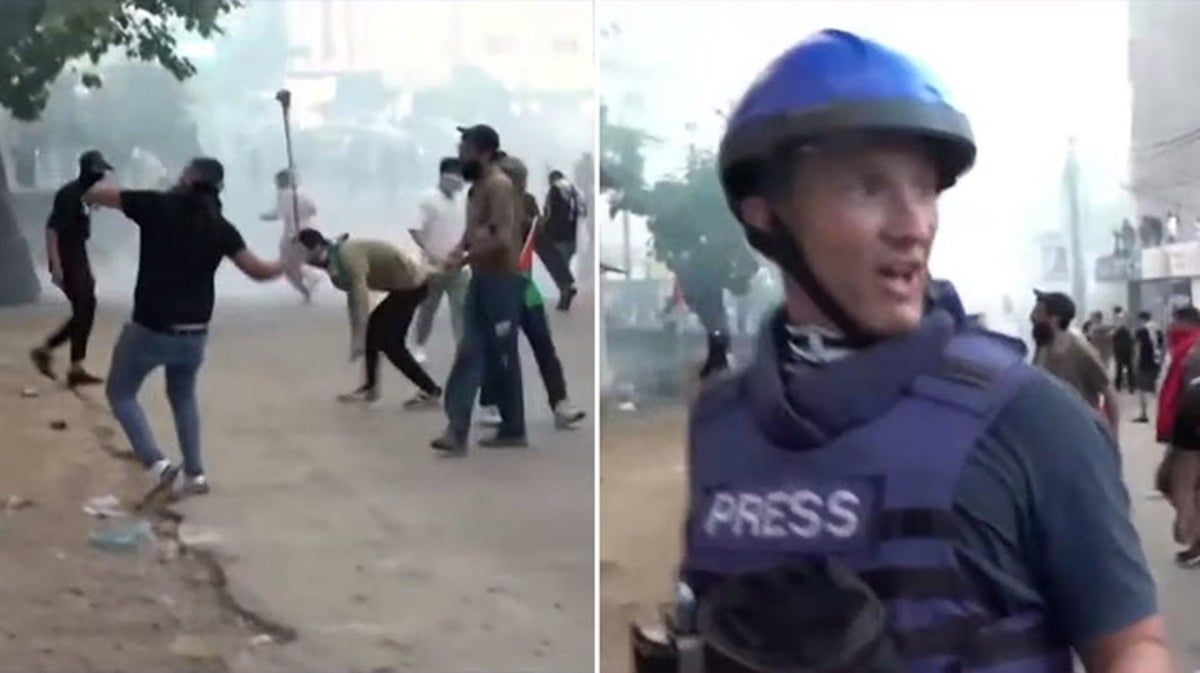 ‘The tear gas is overwhelming’: Reporter caught up in violent anti-US Beirut protest