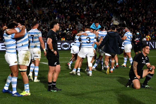 <p>Argentina stunned New Zealand in Christchurch last year </p>