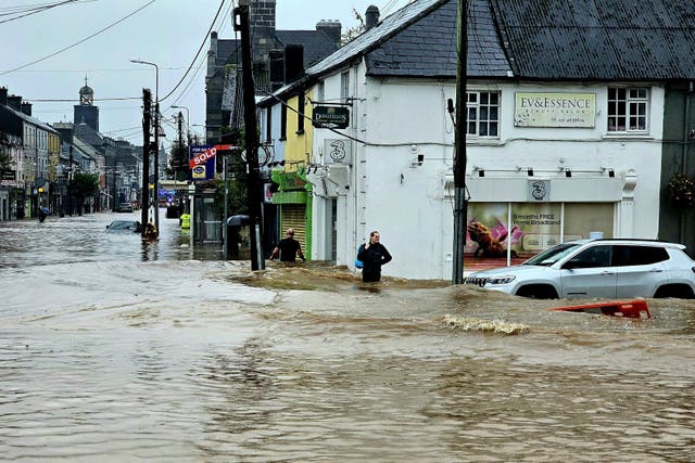 Flooding in Midleton, Co Cork (Damien Rytel/PA)