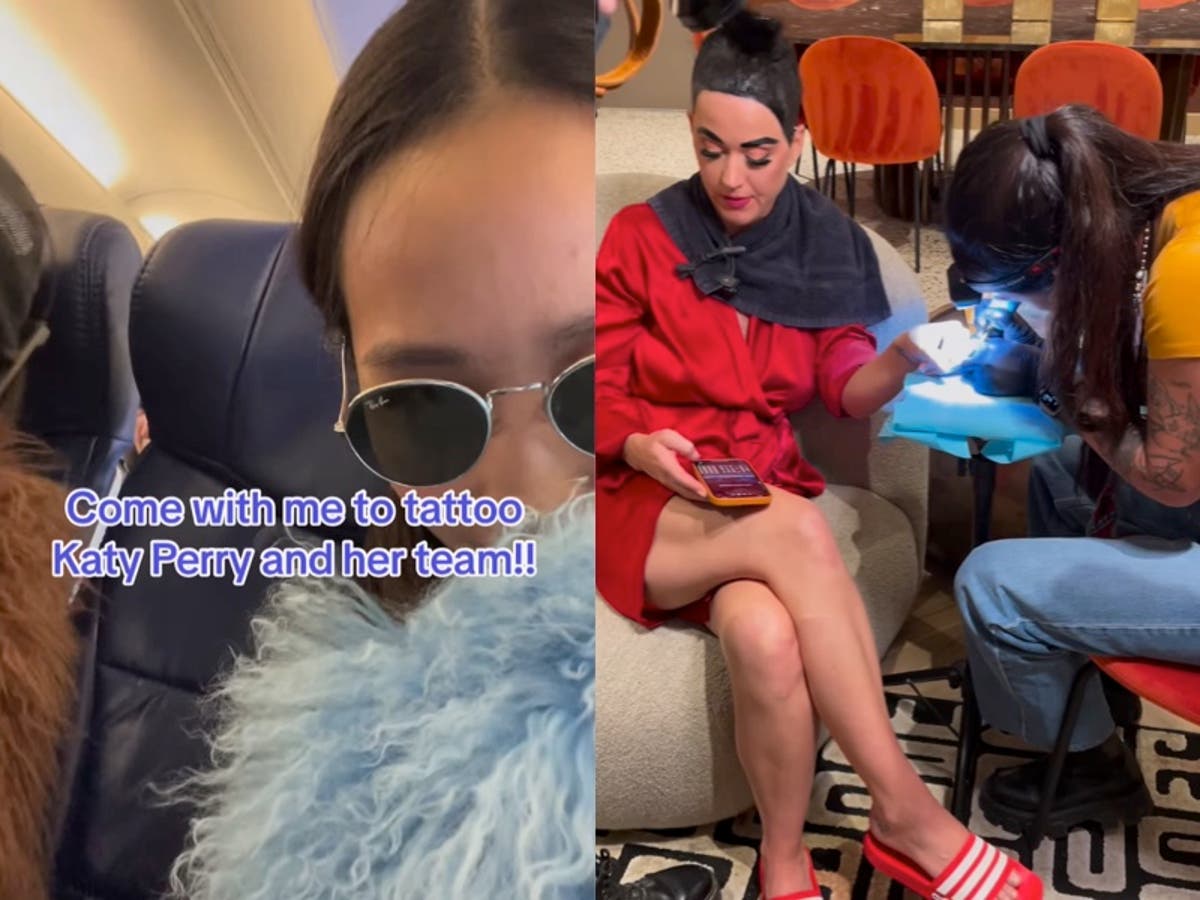 Tattoo artist documents &lsquo;amazing&rsquo; experience flying to Las Vegas to ink Katy Perry