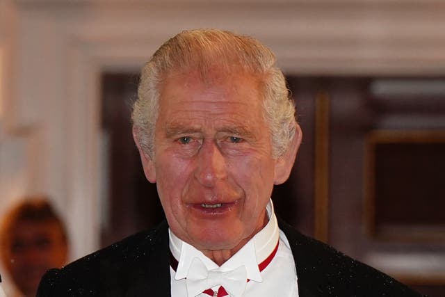 <p>King Charles III arrives to attend a dinner at Mansion House in London, to recognise the work of the City of London civic institutions and Livery Companies</p>