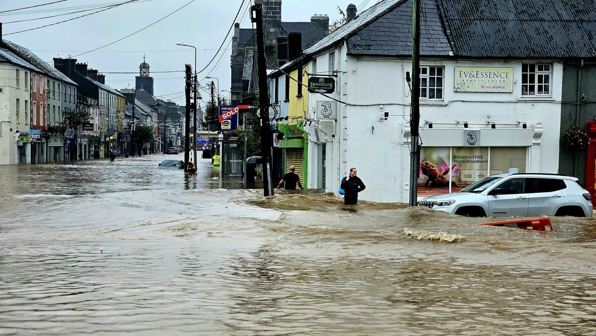 Storm Babet in pictures as town evacuated and roads collapse during red warning downpours