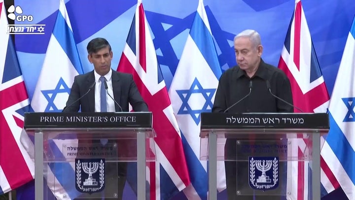 <p>Sunak pledges aid to Israel as he ‘mourns loss of civilians of every faith’ killed</p>