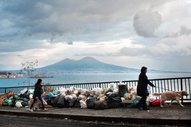Italy Naples Trash