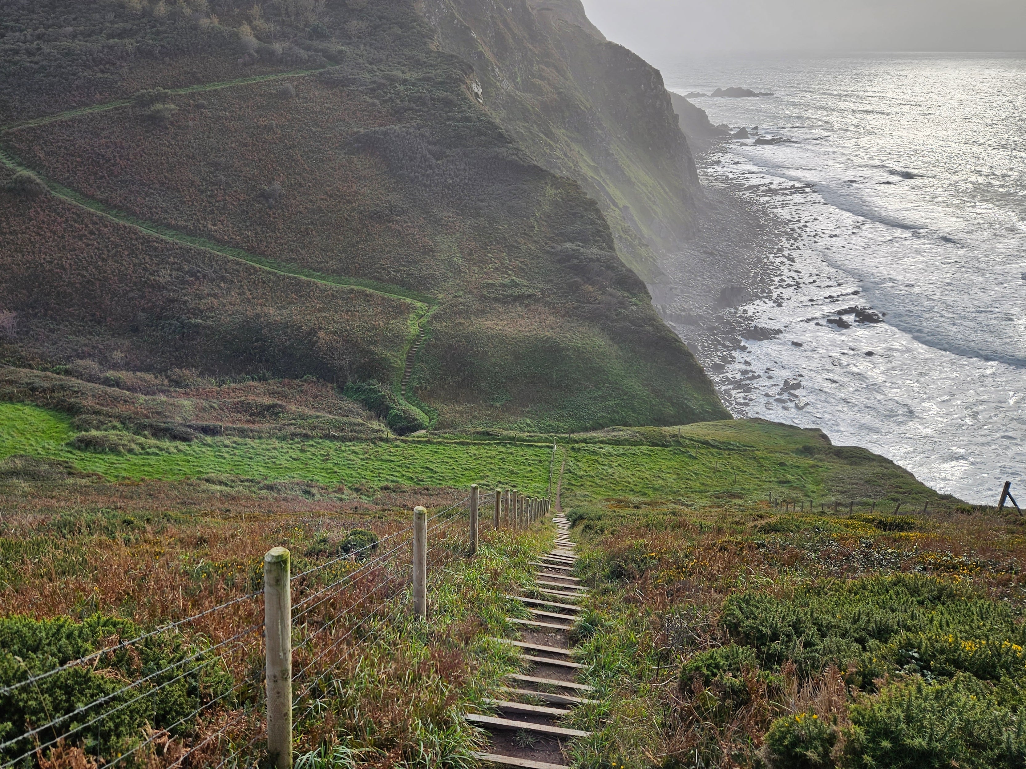 Reaching the Atlantic Ocean at Marsland Cliff