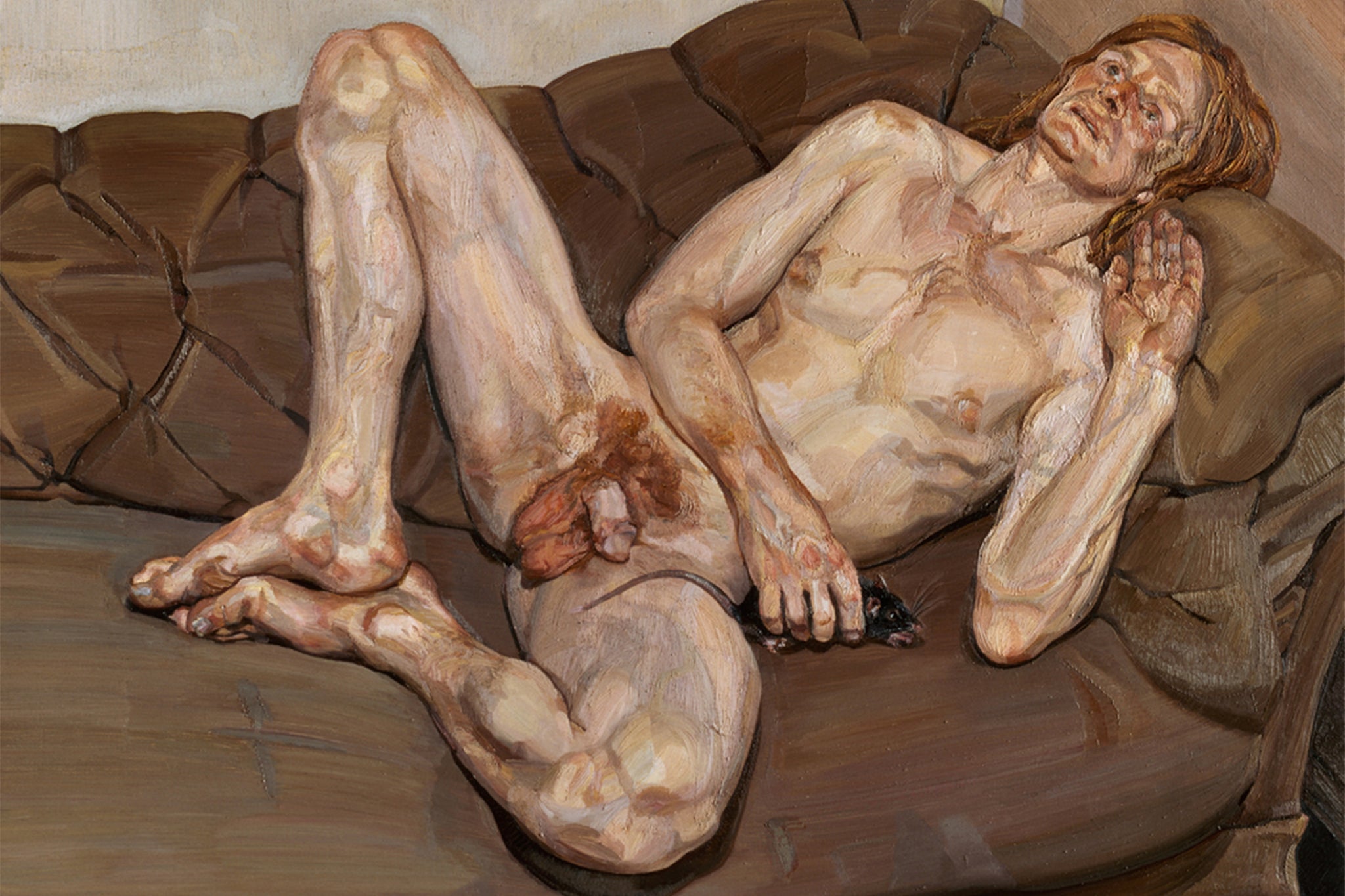 ‘Naked man with rat’