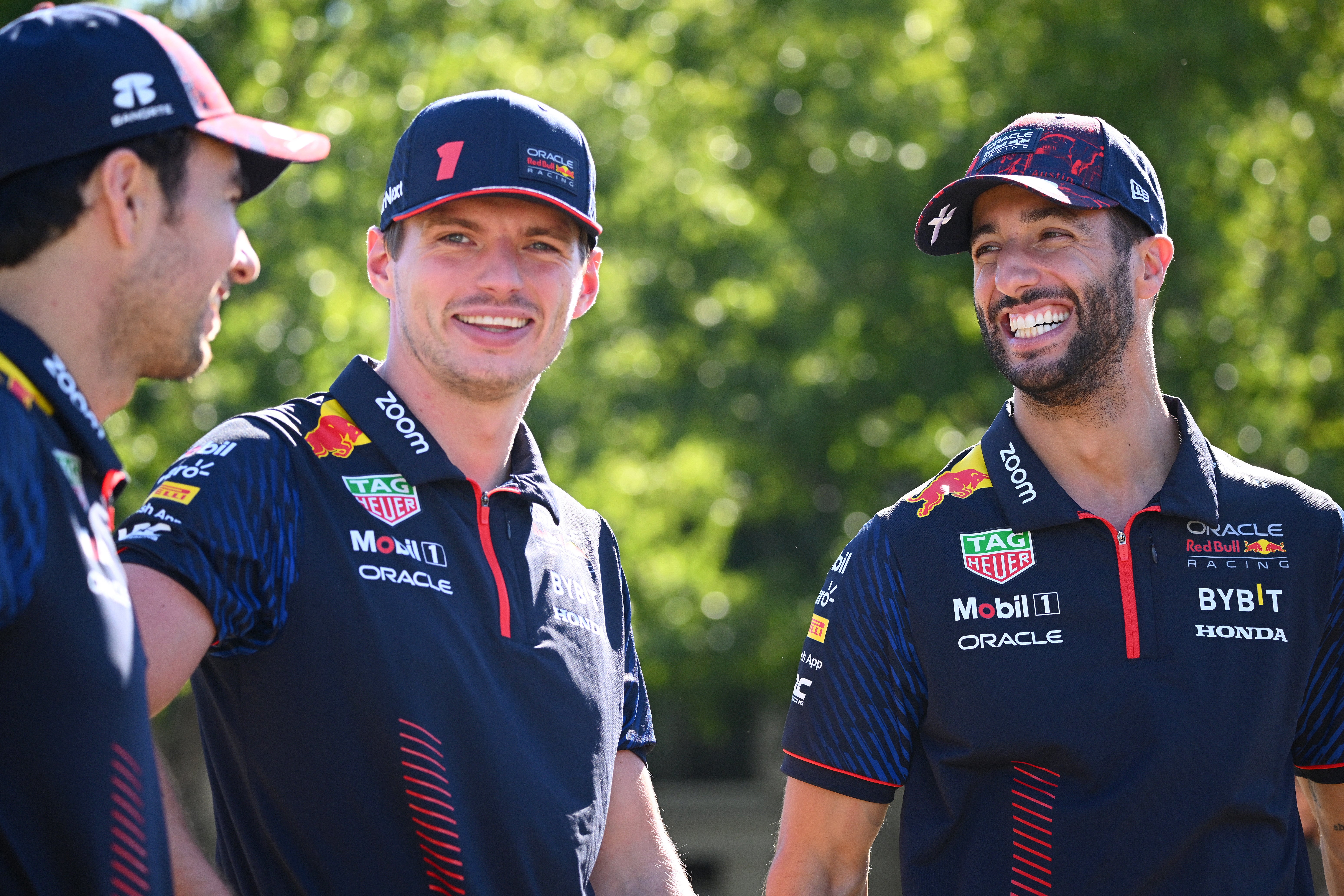 Ricciardo, right, wants another crack at being Max Verstappen’s teammate, centre