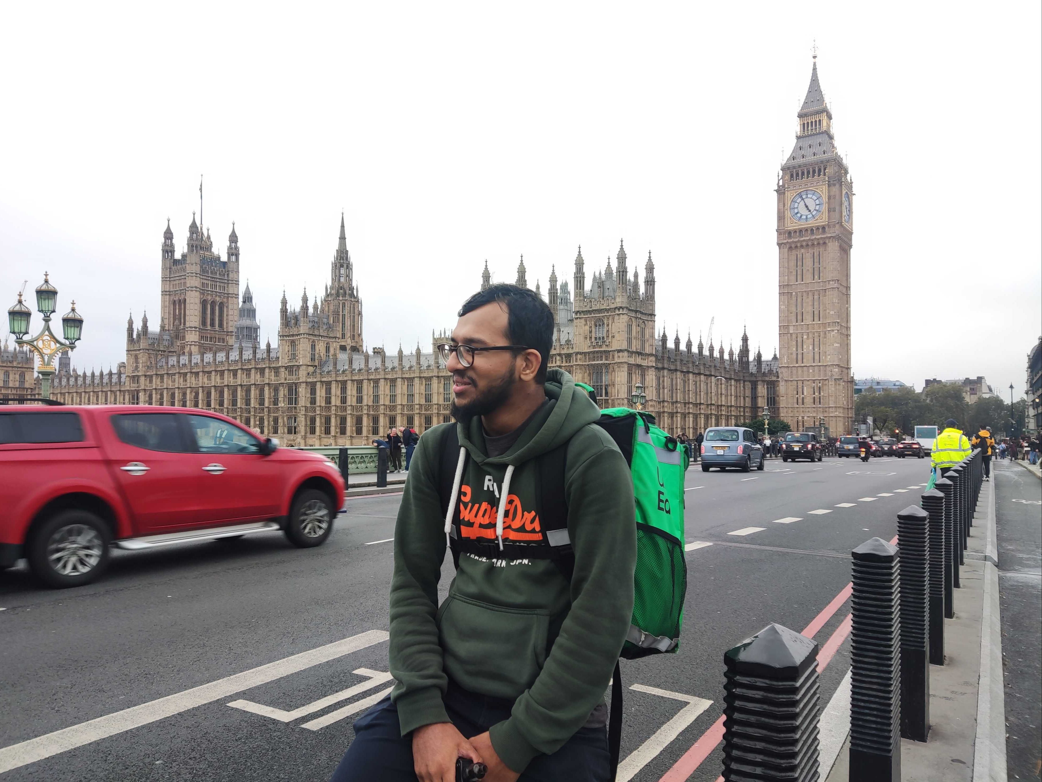 Shaf takes a well-earned break to look out over Westminster